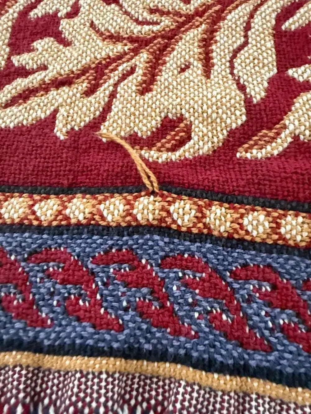 Goodwin Weavers Woven Cotton Tapestry Blanket w/ Cats *see description